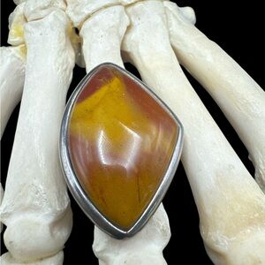 Vintage Sterling Silver Jay King Mine Finds Mookaite Jasper Ring size 6